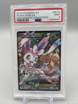 2016 POKEMON XY GENERATIONS RADIANT COLL #RC32 FULL ART/SYLVEON EX PSA 9 - Image 1