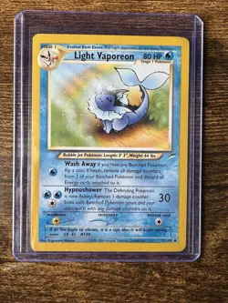 Light Vaporeon Neo Destiny 52/105 Pokemon TCG Stage 1 English Vintage MP 💥 - Image 1