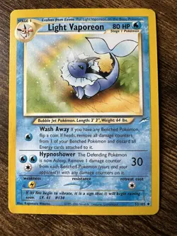 Light Vaporeon Neo Destiny 52/105 Pokemon TCG Stage 1 English Vintage MP 💥 - Image 4