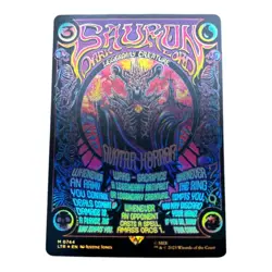 MTG Sauron the Dark Lord Borderless Poster Foil Lord Of The Rings English - Image 1