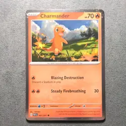 Pokemon English - Paldean Fates - Charmander 007/091 - Cosmos Holo Promo - NM - Image 1