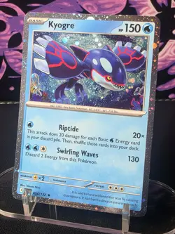 Pokemon TCG Kyogre Cosmos Holo Rare (034/132) Mega Evolutions 2025 Plus Stickers - Image 1