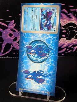 Pokemon TCG Kyogre Cosmos Holo Rare (034/132) Mega Evolutions 2025 Plus Stickers - Image 2