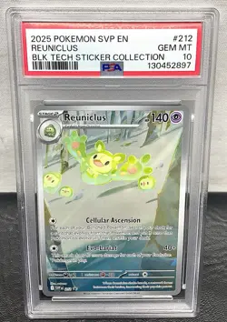 2025 Pokemon - SVP EN-SV Black Star Promo - #212 Reuniclus - PSA 10 (29381) - Image 1