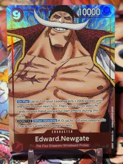 EDWARD NEWGATE - One Piece OP02-004 - AA Alt Art Super Rare SR - Paramount War - Image 1