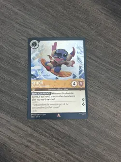 Stitch Carefree Snowboarder 7/204 Rare Gold FOIL Disney Lorcana - Winterspell - Image 1