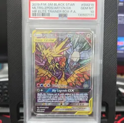Pokemon Moltres & Zapdos & Articuno GX Hidden Fates ETB FA Promo SM210 PSA 10 - Image 1