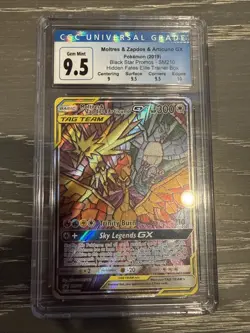 2019 Pokemon Moltres Zapdos Articuno GX Black Star Promo Hidden Fates CGC 9.5/10 - Image 1
