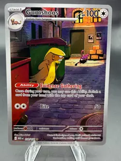 Pokemon Gumshoos Holofoil Illustration Rare ME01: Mega Evolution - 153/132 NM - Image 1
