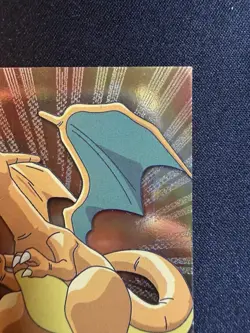 Topps Pokemon #06 Charizard Holo Foil TV Animation Series 1 Black Logo Rays NM - Image 3