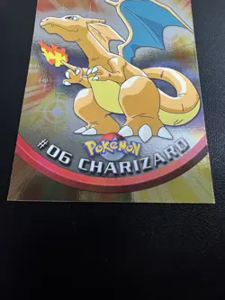 1999 Topps #06 Charizard Holo Foil TV Animation Series 1 Pokemon Blue Logo (LP) - Image 4
