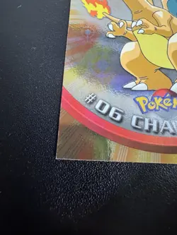 1999 Topps #06 Charizard Holo Foil TV Animation Series 1 Pokemon Blue Logo (LP) - Image 5