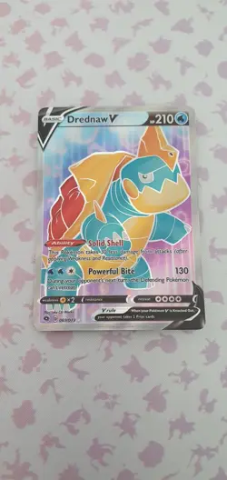 Pokemon Drednaw V Full Art Ultra Rare Holo Card 069/073 SWSH Champions Path TCG - Image 1