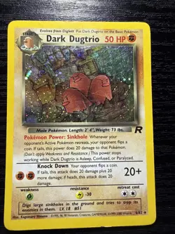 Dark Dugtrio (Holo) Unlimited Team Rocket 6/82 Pokemon Card - Image 1