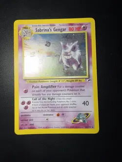 Pokemon TCG Gym Heroes Sabrina's Gengar Holo Rare Card 14/132 Unlimited - Image 1