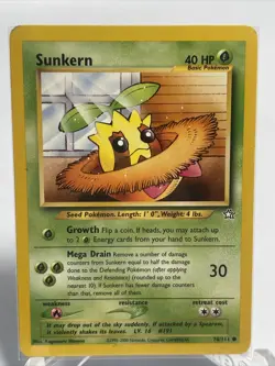 SUNKERN 78/111 - Neo Genesis - VINTAGE WOTC POKEMON CARD - NM - Image 2