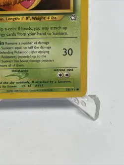 SUNKERN 78/111 - Neo Genesis - VINTAGE WOTC POKEMON CARD - NM - Image 5