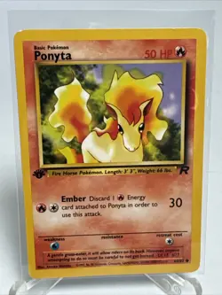 Pokemon Card TCG Team Rocket #64/82 Ponyta 1st Edition LP Vintage - Image 2