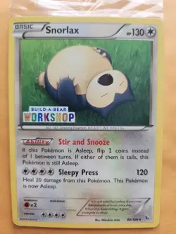 Pokemon Snorlax Build-A-Bear Workshop Promo Card 80/106 Exclusive TCG - Image 1