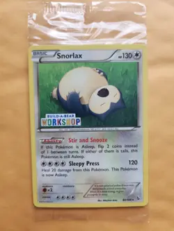 Pokemon Snorlax Build-A-Bear Workshop Promo Card 80/106 Exclusive TCG - Image 2