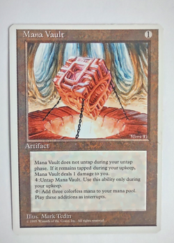 MTG Mana Vault 4th Edition LP Lightly Played Vintage Magic Card - Image 1