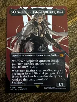 MTG Final Fantasy English Sephiroth, Fabled Soldier Borderless 0382 Non-Foil - Image 1