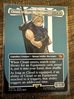 MTG Final Fantasy English Cloud, Midgar Mercenary Borderless 0375 Non-Foil - Image 1
