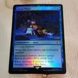 Magic: The Gathering Sleep Magic 0074 FFIX Foil Uncommon Blue Enchantment Aura - Image 1
