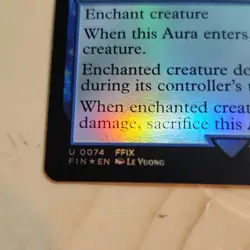 Magic: The Gathering Sleep Magic 0074 FFIX Foil Uncommon Blue Enchantment Aura - Image 5