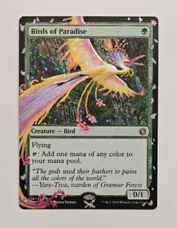 Bird Of Paradise MTG Altered Art Hand Painted Shimmer MTG By S&S x GC - Image 1