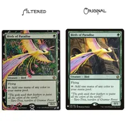 Bird Of Paradise MTG Altered Art Hand Painted Shimmer MTG By S&S x GC - Image 3