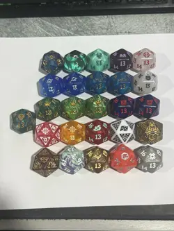 Lot of 26 MTG Spindown - Various Sets - Oversized - MTG D20 Dice - Image 1