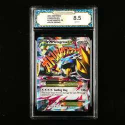 TQG 8.5 NM-MT+ 2014 Pokemon ENG M Metagross ex XY35 Promo - Image 1