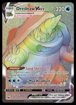 Pokemon Cards Drednaw VMAX 075/073 Champion's Path Rare Rainbow NM - Image 1