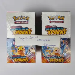2x Pokemon TCG Surging Sparks Half Booster Boxes 36 Packs Factory Sealed L1 - Image 1