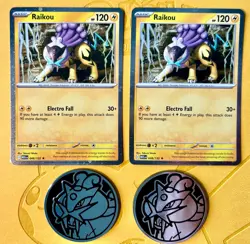 2X-Raikou 048/132 Mega Evolution Cosmos Holo Promo 1 swirl 🌀& coins Pokemon TCG - Image 1
