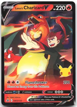 Lance's Charizard V SWSH133 Holo Promo Sword & Shield Promo Pokemon LP - Image 1