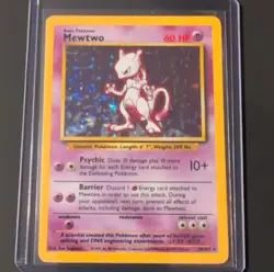 Pokemon TCG Mewtwo Base Set 10/102 Holo Rare 1999 Wizards Basic 60HP - Image 1