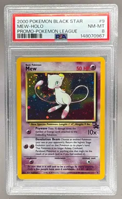 2000 Pokemon League Black Star Promo 9 Mew Holo PSA 8 148070967 - Image 1
