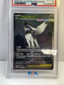2025 POKEMON MEGA EVOLUTION ILLUSTRATION RARE #180 MEGA ABSOL EX PSA 10 - Image 2