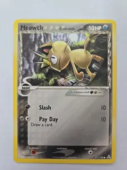Meowth 71/110 Delta Species Pokemon TCG EX Holon Phantoms 2006 Regular NM - Image 1