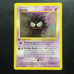 Pokemon Vintage 1st Edition Gastly 050/102 Base Set (Shadowless) Wotc 1999 - Image 1