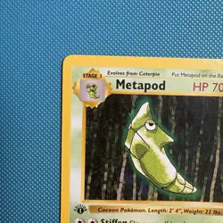 Pokemon Vintage 1st Edition Metapod 054/102 Base Set (Shadowless) Wotc 1999 - Image 2
