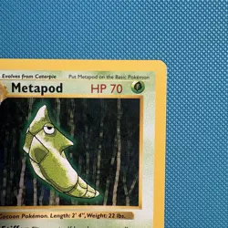 Pokemon Vintage 1st Edition Metapod 054/102 Base Set (Shadowless) Wotc 1999 - Image 3