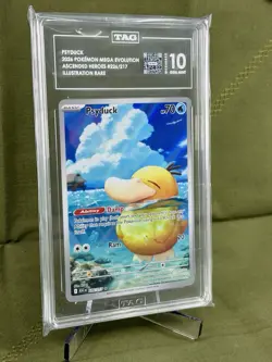 2026 POKEMON EN ASCENDED HEROES ILLUSTRATION RARE 226/217 PSYDUCK TAG 10 GEM - Image 3