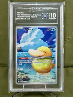 2026 POKEMON EN ASCENDED HEROES ILLUSTRATION RARE 226/217 PSYDUCK TAG 10 GEM - Image 4