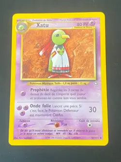 CARTE POKEMON XATU 52/111 FR PEU COMMUNE NEO GENESIS - TBE - Image 1