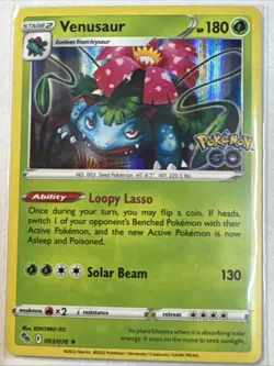 Pokemon Venusaur Pokemon GO 063/078 Holo EN 2022 - Image 1