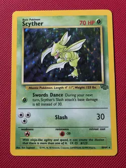 Scyther 10/64 – Jungle – Holo Rare – Unlimited – Pokemon TCG MP - Image 1