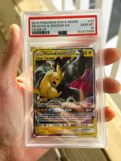 Pikachu & Zekrom GX #33 Pokemon Team Up - PSA 10 - Image 1
